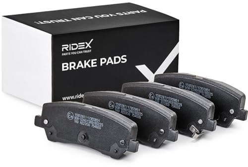RIDEX 402B1629 Bremsbelagsatz Bremsbeläge Hinten mit Verschleißwarnkontakt mit Zubehör Kompatibel mit FORD USA Mustang VI Coupe