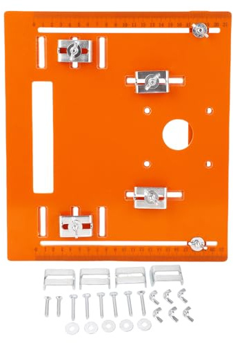 QANYEGN Circular Saw Base Plate, Cut Circular Saw Guidesuitable, Router Table Insert Plate with Clear Scale Markings for Woodworking 28x25cm