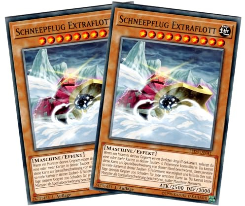 Schneepflug Extraflott - Spar-Duo (2 Karten) - LED4-DE041 - Common - Deutsch - 1. Auflage - Yugioh - Legendary Duelists: Sisters of the Rose - mit RC-Fieldcenter