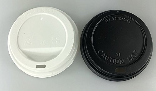 We Can Source It Ltd – White 8oz Plastic Sip-Through Lids for Paper Coffee Cups 80mm – Secure Fit and Spill Protection – Ideal for Coffee, Hot Drinks – Perfect for Events and Offices – Pack of 100