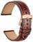 WOCCI 22mm Bracelet de Montre en Cuir Italien avec Boucle Dorée Rose (Bourgogne)
