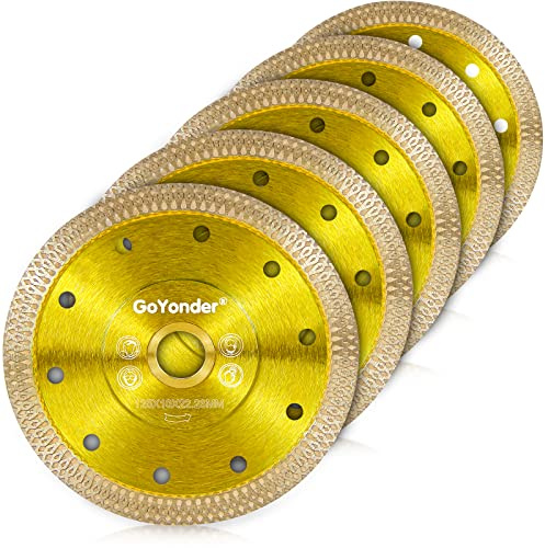 Super Thin Diamond Ceramic Saw Blade Porcelain Cutting Blade for Cutting Ceramic Or Porcelain Tile (4.5 (5 pcs))