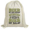 Shirtstreet Gaudi Wiesn Oktoberfest natur Turnbeutel Rucksack Gymsac Bier ist Salat, Größe: onesize,natur