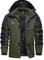EKLENTSON Herren Winterjacke Skijacke Gefütterte Warme Wanderjacke Schnee Jacke mit Kapuze, (Armeegrün, L)