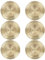 33cm Plastic Christmas Charger Plates (Gold - Mosaic, 6)