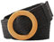 Porbbow Ceinture pour femmes ceinture large en paille ceinture à boucle ronde robe tissée élastique ceinture décorative Noir