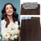 SEGO Tape Extensions Echthaar 20 Stück Klebeband Verlängerung Haarteile 100% Remy Human Haar Kleber 30G Mittelbraun#4 24(60cm)-30g