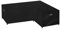 Dokon L-Shape Garden Furniture Covers Waterproof Heavy Duty Oxford Fabric Windproof Anti-UV Outdoor Rattan Corner Sofa Cover with Air Vents, Patio Sofa Cover (260x210x85cm) - Black