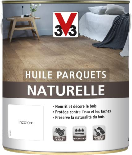 V33 Huile naturelle pour parquets, Incolore 2,5L