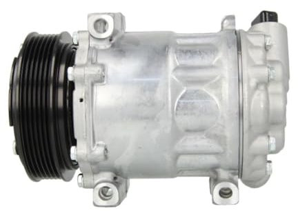 THERMOTEC A/C Kompressor für Klimaanlage Klimakompressor mit ID: SD7C16 Kältemittel: R134a PAG 46 mit 119mm Riemenscheibe Rillen: 6 Rippenanzahl: 6 passend für PEUGEOT 2008 Kombi (CU) KTT090057
