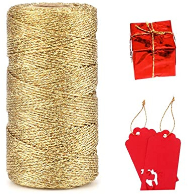 1,5 mm Largo Cavo Metallico Oro 100 M Corda Non Elastica Corda Del Nastro Cavo Artigianale Fai Da Te Cavo Dei Gioielli Cavo Artigianale Per Artigianato Decorazione Di Nozze O Imballaggio -Oro
