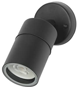 FORLIGHT Pixa - Foco Proyector Exterior IP44, Aplique de Pared o Techo Orientable, Bombilla GU10, Acero Negro, Iluminación Versátil para Jardín y Terraza
