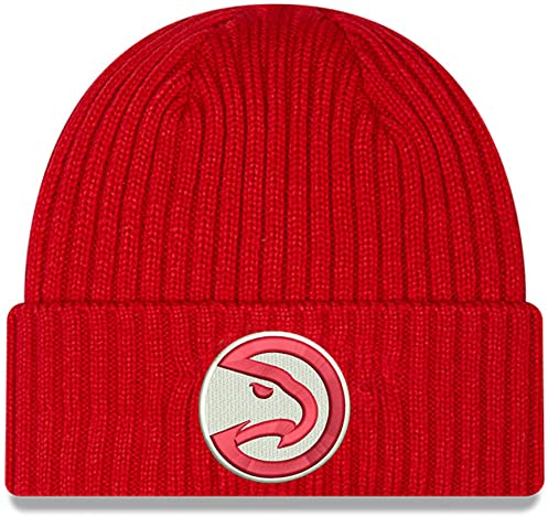 New Era Unisex-Erwachsene NBA Official Sport Knit Core Cuffed Knit Beanie Hat, Atlanta Hawks, Einheitsgr��e