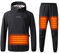 HEWINZE Beheizter Saunaanzug für Männer, Schwitzanzug Gym Workout Jacke und Hose, mit Batteriepack