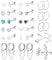 KALVICA 34 Stück Ohrringe Set Ohrstecker Silber für Damen Hypoallergen Helix Piercings Chirurgenstahl Tragus Conch Rook Piercing Ohr Nase Knorpel Ohrringe für Mehrere Ohrlöcher 20G(2)