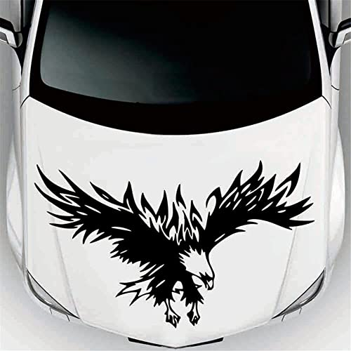 Motorhaube Aufkleber,3D Adler Aufkleber Wasserdicht Auto DIY Aufkleber Sticker Vinyl Adler Auto Dekorative Aufkleber Karosserie Seitendekoration Aufkleber für Auto Styling Dekoration Aufkleber,Schwarz