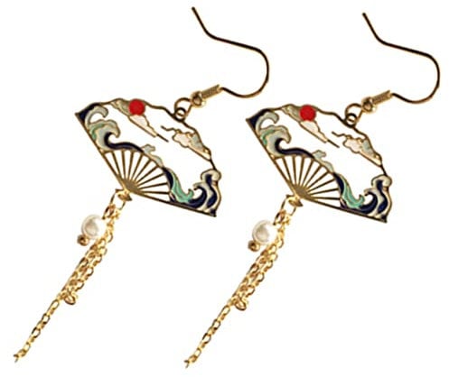GALPADA Women Drop Earrings 1 Pair Crane Earrings Hollow Out Alloy Decorate Women's Japanese Earrings