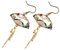 GALPADA Women Drop Earrings 1 Pair Crane Earrings Hollow Out Alloy Decorate Women's Japanese Earrings