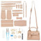 WADORN DIY Damen-Handtaschen-Bastelset, PU-Leder-Crossbody-Umhängetasche, Nähmaterial-Set Mit Anleitung, Handgefertigte Designer-Taschenherstellung, Zubehör Für Damen, 21.5x7.5x15 cm, Khaki