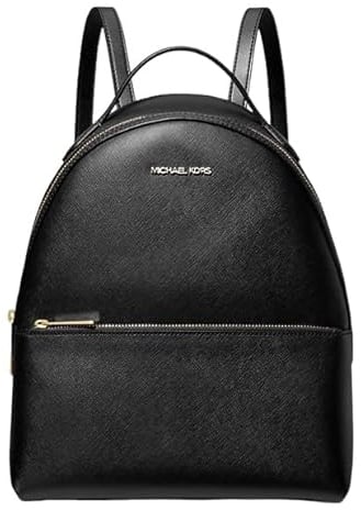 Michael Kors Sheila Rucksack mit Logo, Größe M, Schwarzes Leder, Medium, Modern oder Individuell
