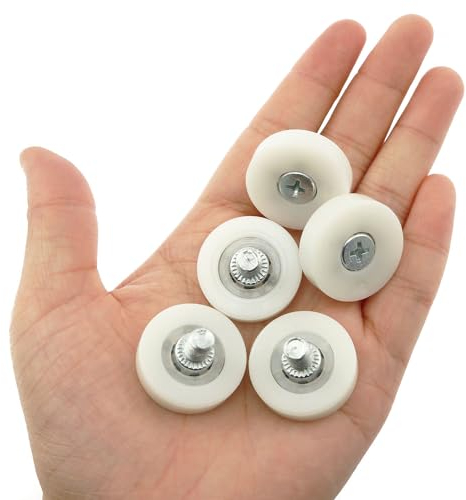 yyangz 48541-DSR-1-12 Nylon-Schubladenroller, Ersatzlager, kleine Riemenscheibe, Kunststoff, für Schrank, Schiebetür, Aktenschrank, Kasse, Kommode, Schublade, 2,5 cm, 12 Stück