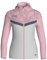 JAKO ICONIC Kapuzenjacke Gr. 38 Soft Grey/Dusky Pink/Anthra Light - Zipper Hoodie Damen, Bequeme Sweatjacke mit Keep Dry Funktion aus 100% recyceltem Polyester