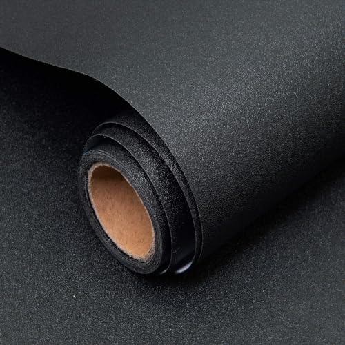 Decoroom Papel Adhesivo Para Mueble Vinilos Para Muebles Negro Mate 60X1000 cm PVC Material Armario Decorativo Encimeras Mostradores de Bar Pegatinas de Renovación