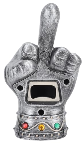 Faust-Bierflaschenöffner, Mittelfinger-Flaschenöffner, Coole Personalisierte Handschuhe, Weinflaschenöffner Für Bar-Party-Dekoration(Silber)