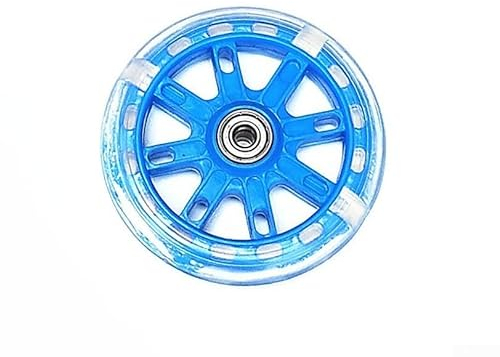 Verbessern Sie Ihre Fahrt mit LED-Scooter-Rädern, 110 mm, blinkende Lichter, Stunt-Push, ABEC-Kugellager (blau)