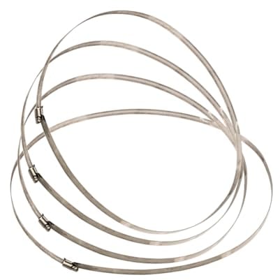 4 Pieces 700mm / 27.5inch Large Size Metal Stainless Steel Pipe Clamps Duct Clamps Hose Clamp Adjustable Ducting Clamps for Securing Hoses and Pipes Tube