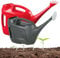 6L Slimline Watering Cans Red/Green Plastic Watering Can With Rose Head Garden Plants Indoor & Outdoor Water Sprinkler For Easy Pouring & Better Control (Green, 2 x 6L Watering Cans)