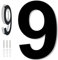 HKFENG 8 inch Large House Numbers Plates for Outside Floating Stainless Steel 304 Home Street Number Sign Door Numbers Screw On Address Door Number for Outside Easy to Install Matte Black