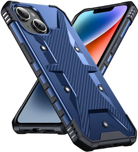 DASFOND Designed for iPhone 14/iPhone 13 Case - [Military Grade Shockproof] Rugged Protective Case, Non-slip Anti-scratch with Airbag Bumper Phone Case for Phone 14/13 Cover, Blue