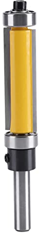 1 4inch Shank Flush Trim Router Bit with Top and Bottom Bearings 1 2inch Blade Cemented Carbide Woodworking Tool for Solid Wood,MDF,Chipboard,Plywood