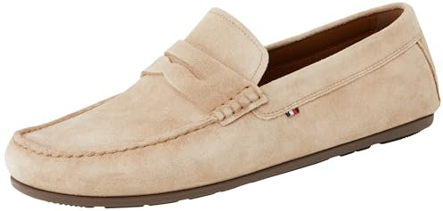 Tommy Hilfiger Mocassins Homme en Daim, Beige (Beige/Brown), 44