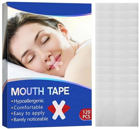 Euyehn Sleep Strips Mundband | Nasenatmungs Schlafpflaster | 120 sanftes und effektives Nasenatmungsband für Auto, Hotel, Reisen, Geschäftsreise