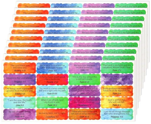 200pc Colorful Bible Verse Decals, Motivational Faith Stickers for Journaling, Religious Planner, Christian Scripture, Inspirational Stickers for Scrapbook, Laptop, Bottles
