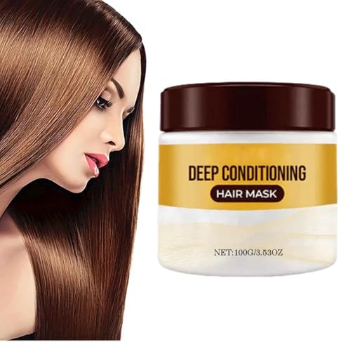 Luxurious Deep Conditioning Hair Mask, Deep Conditioning Hair Mask, Deep Repair Conditioning Keratin haarmaske, Arganöl Haare Kollagen Haarmaske, für Trocken Beschädigte Haare, Geschädigtes Haar (1PC)