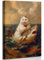 Lustiger Kunstdruck auf Leinwand für Badezimmer, Renaissance, skurril, verrückt, witzig, humorvoll, fette Katze, die auf einem Hai reitet, Bild, Wanddekoration, Poster, Druck für WC, Toilette,