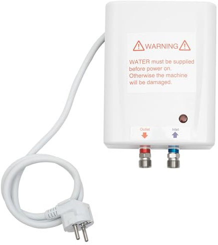 Chauffe-eau sous évier de 5 litres : chauffe-eau compact basse pression de 3500 W avec prise, prêt à l'emploi