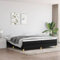 IKAYAA Lit 200 x 200 avec sommier Sommier 200x200 avec Pieds Sommier Tapissier Sommier à Lattes en Bois pour Adulte-Noir-200 x 200 cm-25 cm