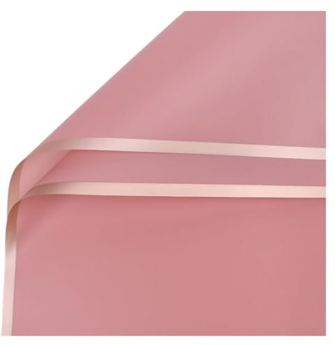 WENH 20 Stück goldene Grenze Blumenstrauß Geschenkpapier wasserdicht durchscheinend Blumenstrauß Geschenkpapier Hochzeit handgefertigt DY Geschenkpapier(Silver-red color)