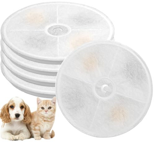 STFALI 5 Stück Katzenbrunnen Filter, Kompatibel mit PETKIT Trinkbrunnen Unit 3.0, mit Harz und Aktivkohle, Ersatzfilter für Petkite Eversweet Solo 2/Solo SE/Eversweet 3 Pro/2S/3 & CYBERTAIL