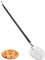 Homikit Pizza Peel 7 Inch, Round Perforated Pizza Paddle with Long Detachable Handle for Easy Storage, Pizza Turning Shovel for Baking Homemade Pizza Bread Pie, Ideal for Oven & Grill