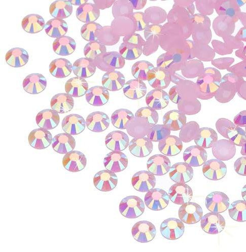 sourcing map 6000 Pcs Bright Light Pink Resin Flatback Rhinestone SS16 4mm Resin Non Hotfix Rhinestones for Crafts DIY Design, Tumblers, Clothes, Makeup, Nail Art