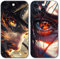 2 Stück Handyhülle für iPhone 11 Hülle 6.1'', Anime Motiv Cartoon Naruto Uchiha Itachi Sasuke Manga Manga Muster Schutzhülle Jungs Case Schutz der Linse Design Silikon TPU Cover Stoßfest, Schwarz