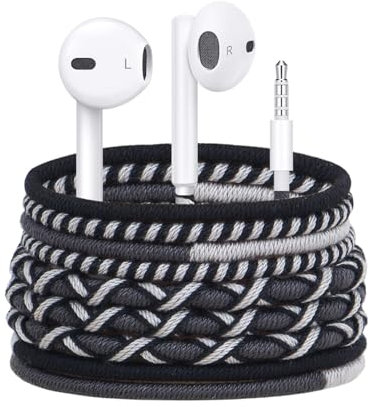 URIZONS Auriculares In-Ear con Conector Jack 3.5mm - Micrófono y Control de Volumen, Cable Trenzado Colorido,Diseño Estético Resistente a la Suciedad y Anti-Enredos,Compatible con iPhone/Samsung