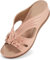 WXFYMM Sandali Donna Ortopediche Aperte Mare Ciabatte Tacco Basse Sandali Slip-On con Tacco Sandali Bohemia, Sandali Donna Estive Eleganti Sandali Infradito,Rosa,US7.5/EU39