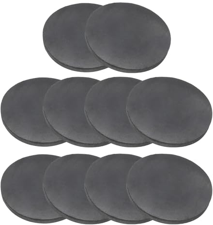 PATIKIL 10 Stück Gummi Unterlegscheiben, 55mm x 5mm (OD x Durchmesser) Rund Gummibuchsen, Gummidichtung, Flachdichtung, Dichtungspads für Haus Auto Zubehör DIY, Schwarz
