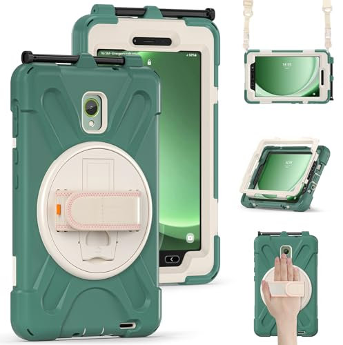 Custodia anti-ingiallimento per tablet Compatibile con Samsung Galaxy Tab Active 3 8 2020 T570 /T575/T575N/T577 Custodia, Custodia Resistente e Robusta Antiurto, Custodia con Tracolla Compatible with